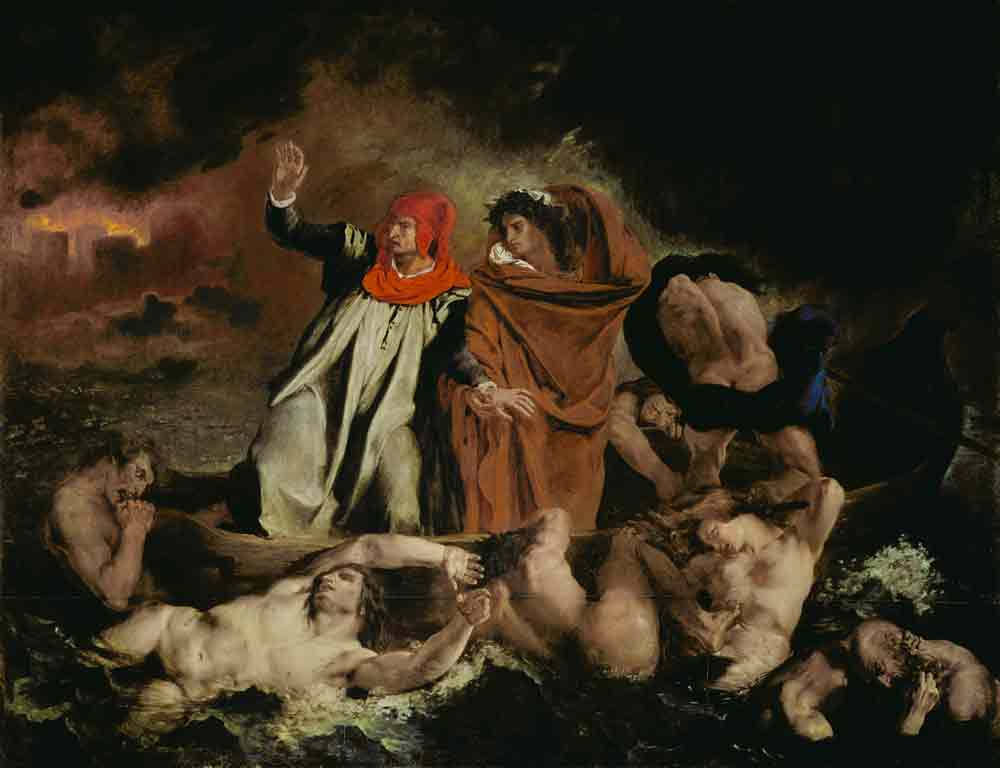 Dante and Virgil in the hell (or: The Dante skiff) od Ferdinand Victor Eugène Delacroix