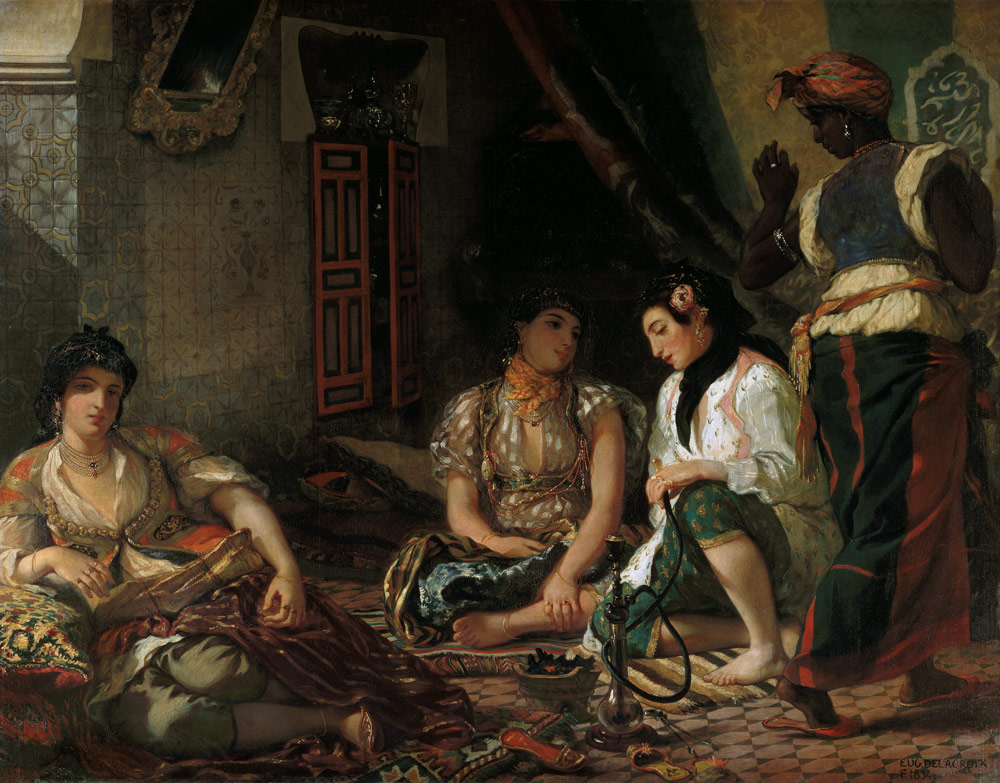 Women of Algiers in hers slowly od Ferdinand Victor Eugène Delacroix