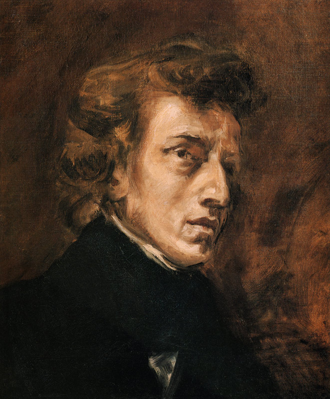 Frédéric Chopin od Ferdinand Victor Eugène Delacroix