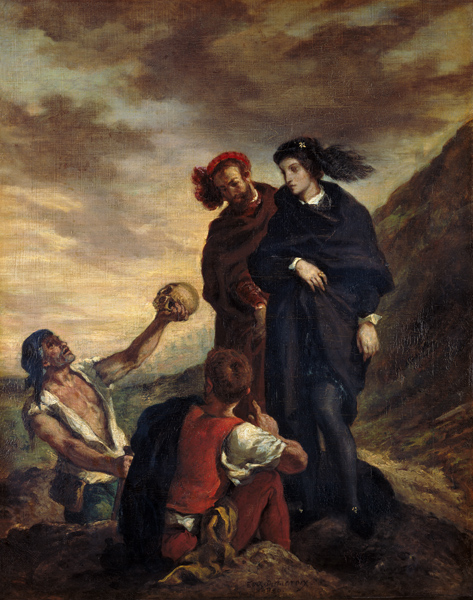 Hamlet and Horatio in the Graveyard od Ferdinand Victor Eugène Delacroix