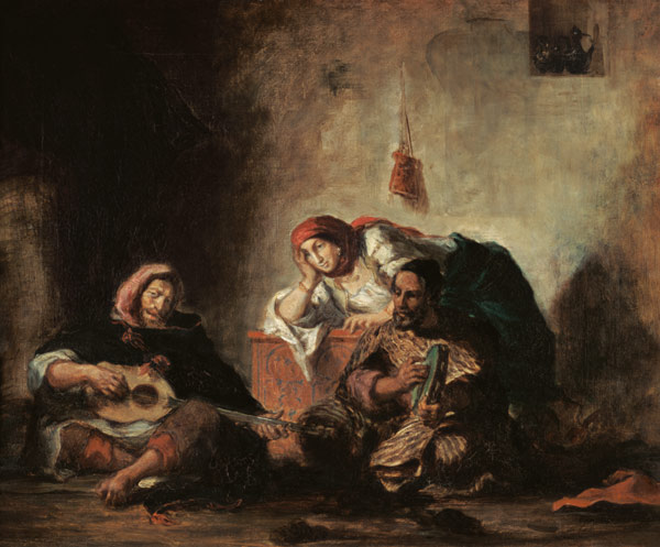 Jewish Musicians in Mogador od Ferdinand Victor Eugène Delacroix
