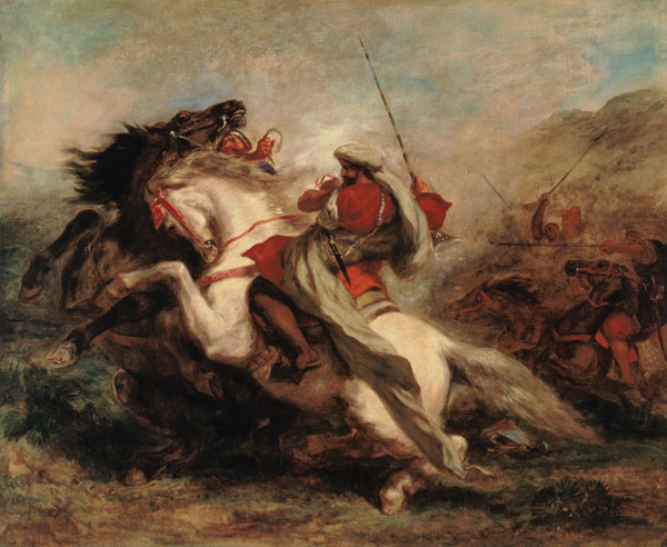 Kollision maurischer Reiter od Ferdinand Victor Eugène Delacroix