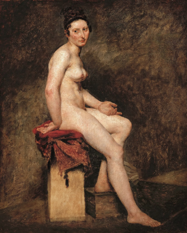 Mademoiselle Rose (Seated Nude) od Ferdinand Victor Eugène Delacroix