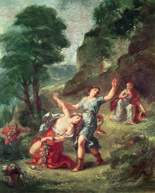 Orpheus and Eurydice, Spring from a series of the Four Seasons od Ferdinand Victor Eugène Delacroix