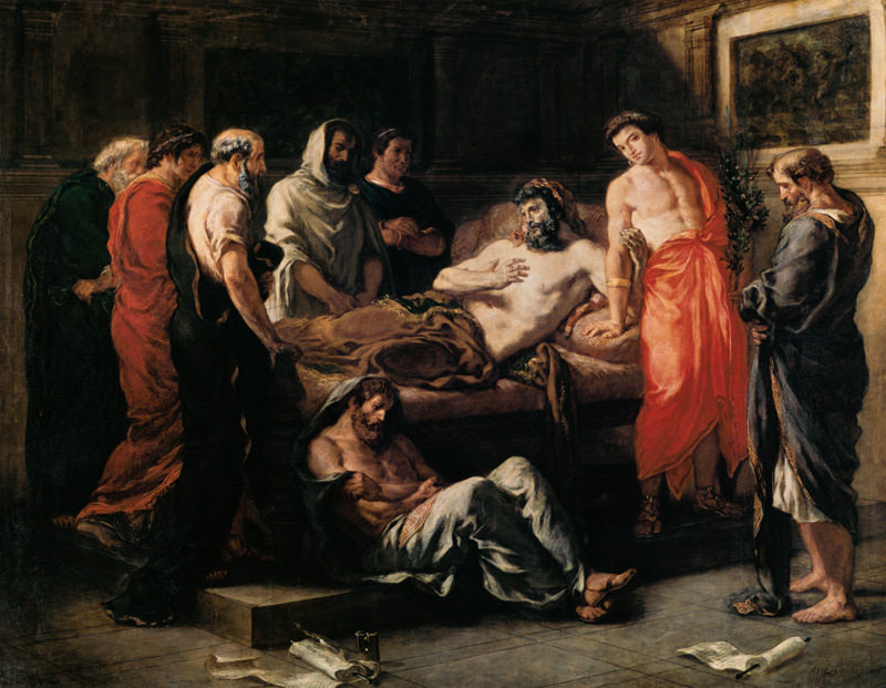 Study for The Death of Marcus Aurelius (121-180) od Ferdinand Victor Eugène Delacroix