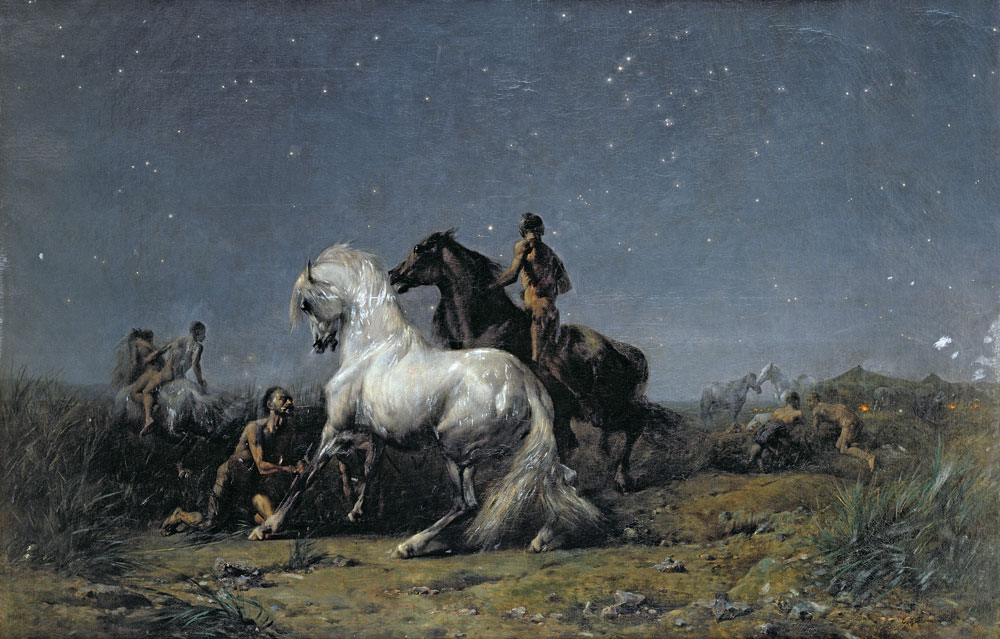 The Horse Thieves od Ferdinand Victor Eugène Delacroix