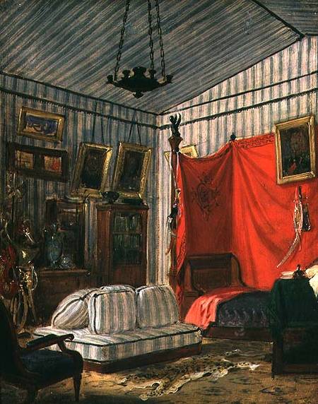 The Apartments of the Count of Mornay, rue de Verneuil, Paris study for 'Interior of an apartment wi od Ferdinand Victor Eugène Delacroix