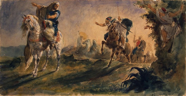 Arab Riders on Scouting Mission od Ferdinand Victor Eugène Delacroix