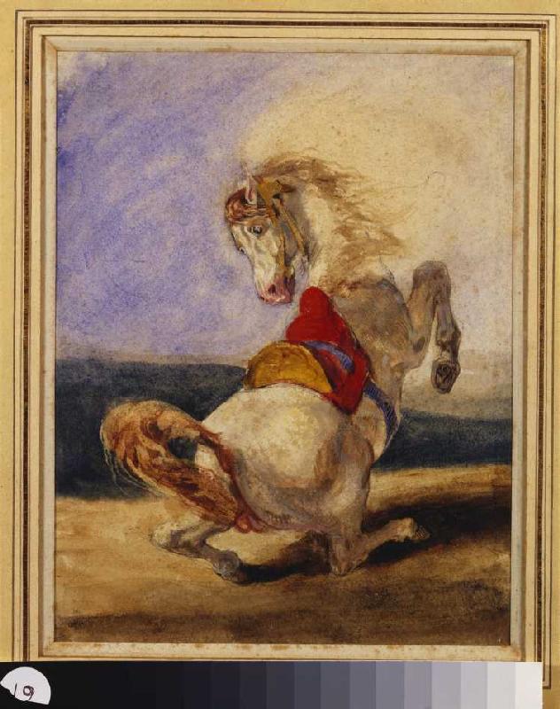 Aufbäumendes Pferd. od Ferdinand Victor Eugène Delacroix