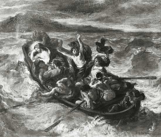 Christ on the Sea of Galilee od Ferdinand Victor Eugène Delacroix