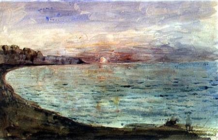 Cliffs near Dieppe od Ferdinand Victor Eugène Delacroix