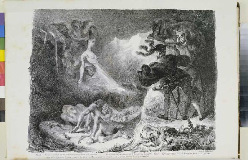 Faust und Gretchen, Walpurgisnacht. od Ferdinand Victor Eugène Delacroix