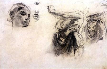Figure studies od Ferdinand Victor Eugène Delacroix
