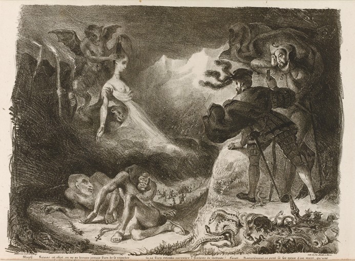 Illustration to Goethe's Faust od Ferdinand Victor Eugène Delacroix