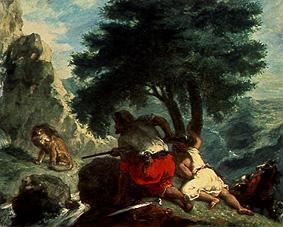 The hunting on lions od Ferdinand Victor Eugène Delacroix
