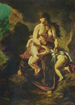 Medea od Ferdinand Victor Eugène Delacroix