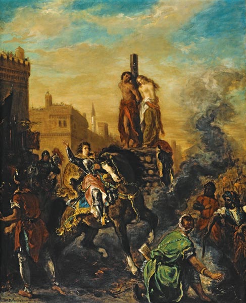 Olinda and Sophronia on the Pyre od Ferdinand Victor Eugène Delacroix
