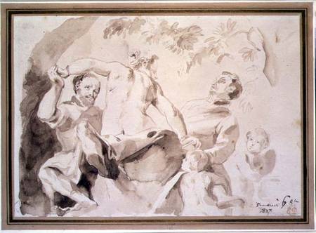 Study after Veronese's Allegory of Love od Ferdinand Victor Eugène Delacroix