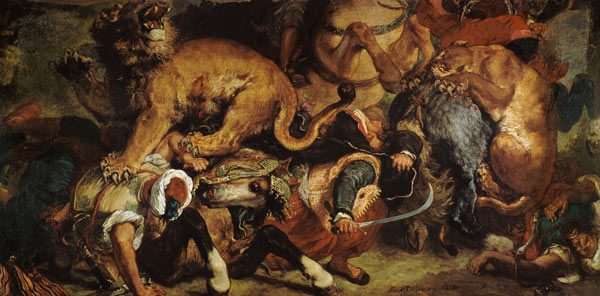 The Lion Hunt od Ferdinand Victor Eugène Delacroix