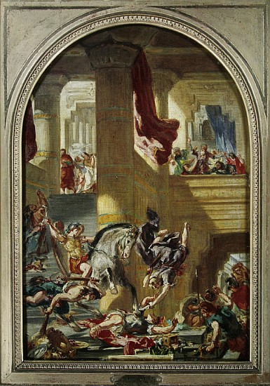 The Expulsion of Heliodorus from the Temple, c.1857 od Ferdinand Victor Eugène Delacroix