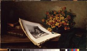 Still life with a lithograph