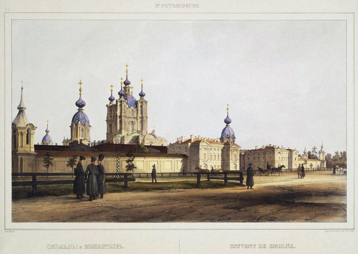 View of the Smolny Convent in Saint Petersburg od Ferdinand Victor Perrot