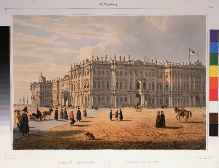 View of the Winter Palace in Saint Petersburg od Ferdinand Victor Perrot