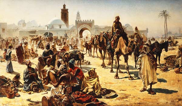 Arabischer Sklavenmarkt od Ferencz Frans Eisenhut