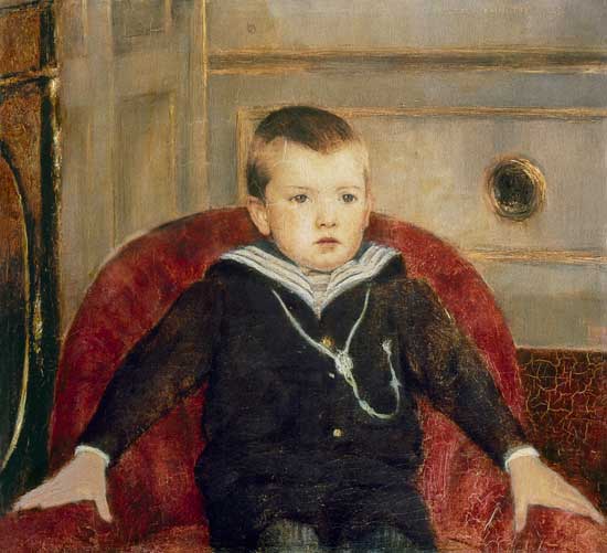 Portrait Henri de Woelmont as a child. od Fernand Khnopff