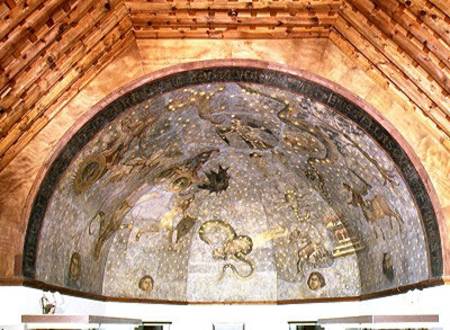 View of the vault depicting the 'Cielo de Salamanca' od Fernando Gallegos