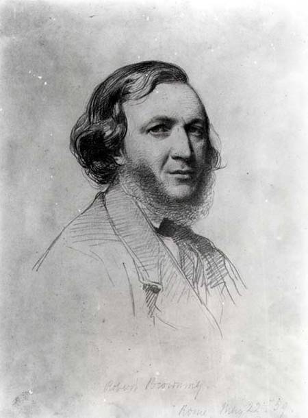 Portrait of Robert Browning (1812-89)  (b&w photo) od Field Talfourd