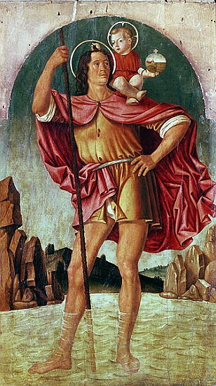 St. Christopher od Filippo Mazzola or Mazzuola