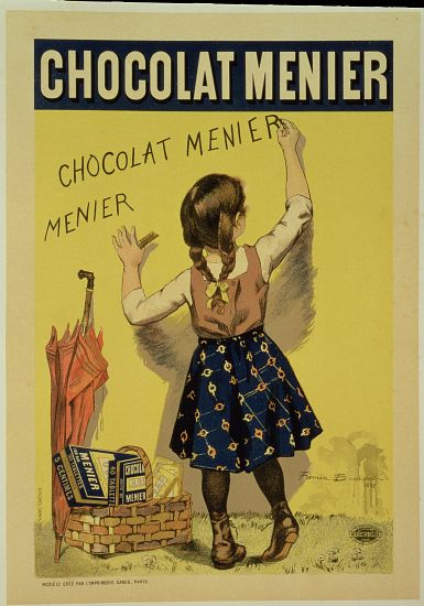Reproduction of a poster advertising 'Menier' chocolate od Firmin Bouisset