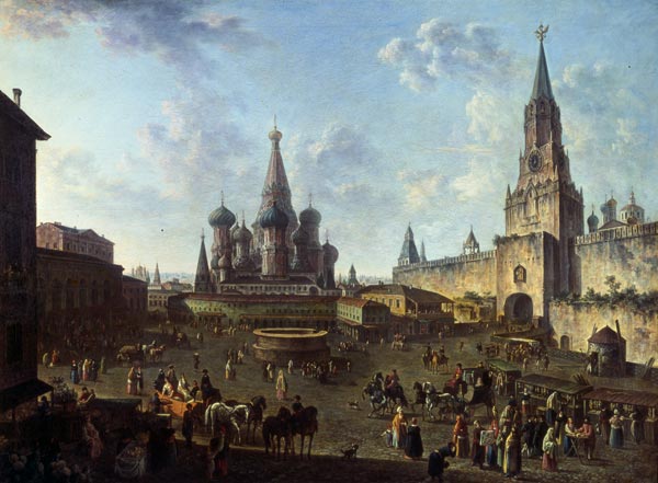 Red Square, Moscow od Fjodor Jakowlewitsch Aleksejew
