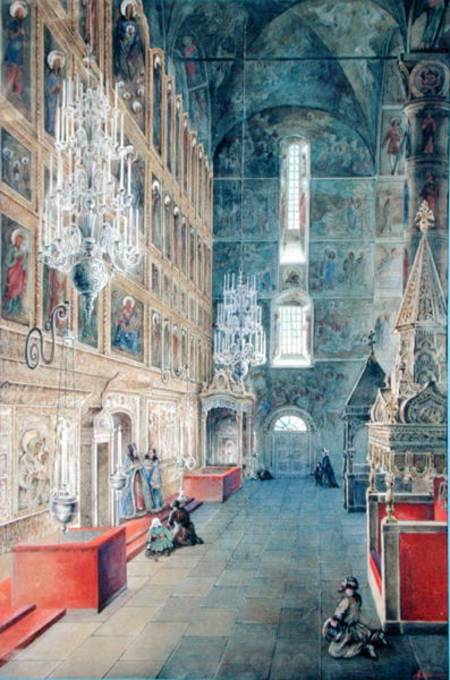 Interior of the Assumption Cathedral of the Moscow Kremlin od Fjodor Jakowlewitsch Aleksejew