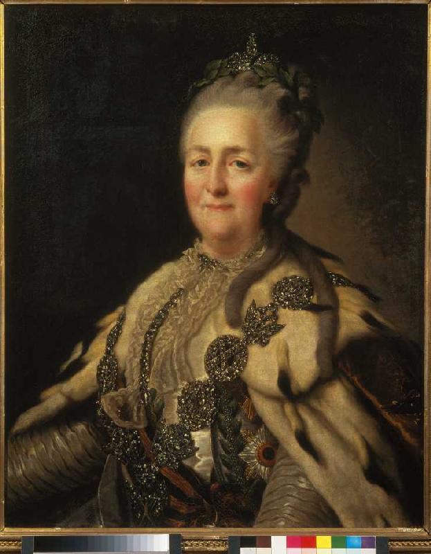Portrait of the czarina Katharina II. od Fjodor Stepanowitsch Rokotov