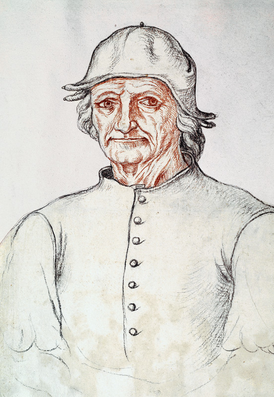 Ms 266 fol.275 Portrait of Hieronymus Bosch (145-1516) from the 'Receuil d'Arras' od Flemish School