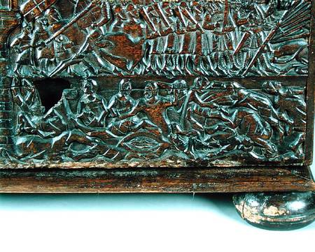 The Courtrai Chest depicting the Flemish line of battle during the Battle of the Golden Spurs fought od Flemish School