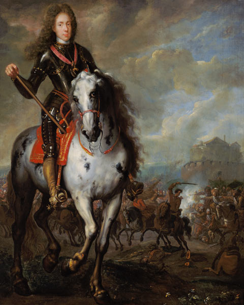 Equestrian Portrait of Prince Eugene de Savoie (1663-1736) od Flemish School