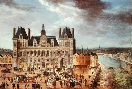 The Hotel de Ville, Place de Greve od Flemish School