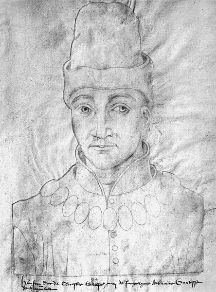 Ms 266 f.37 Portrait of Humphrey of England (1390-1447) Duke of Gloucester, from the 'Receuil d'Arra od Flemish School