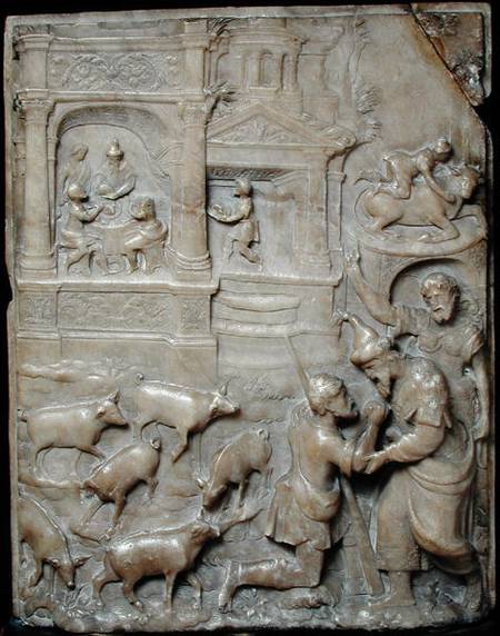 Relief depicting the Return of the Prodigal Son, from Malines od Flemish School