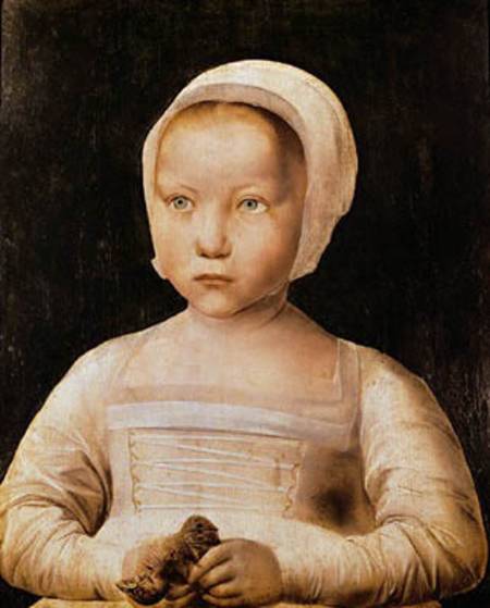 Young Girl with a Dead Bird od Flemish School