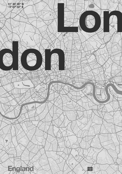 London Minimal Map od Florent Bodart