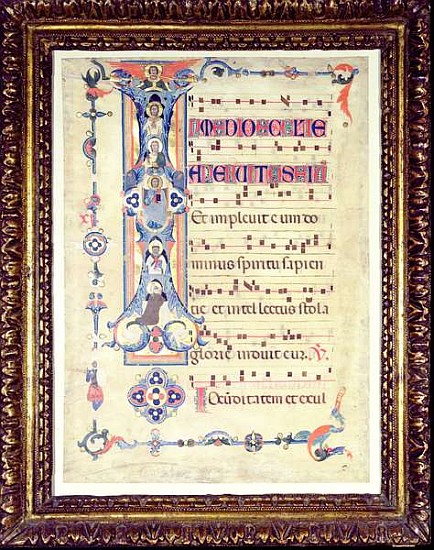 Gradual, featuring historiated initial ''I'' depicting Saint John the Evangelist, c.1315 od Florentine School