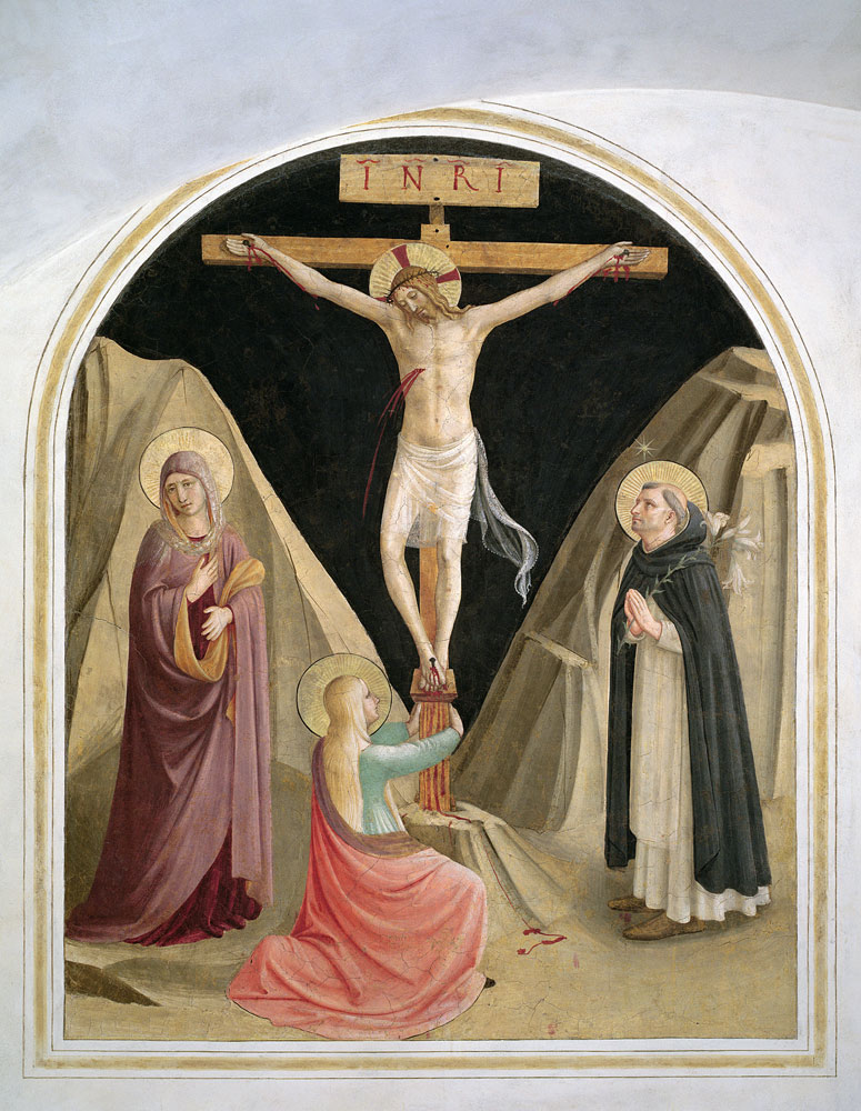 Crucifixion with St. Dominic, from cell 25 od Fra Beato Angelico