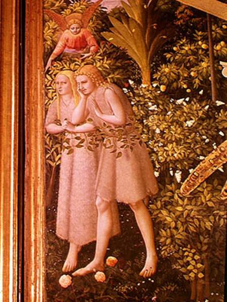 Adam and Eve Expelled from Paradise, detail from the Annunciation od Fra Beato Angelico
