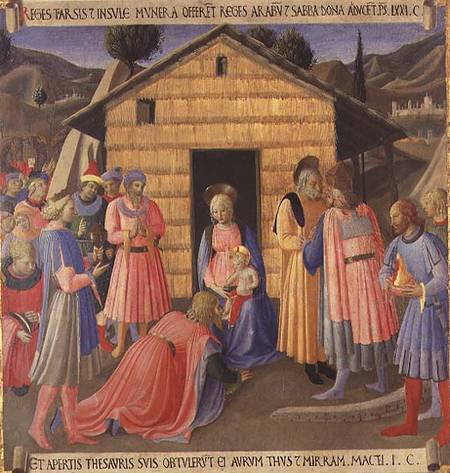 The Adoration of the Magi, detail from panel one of the Silver Treasury of Santissima Annunziata od Fra Beato Angelico