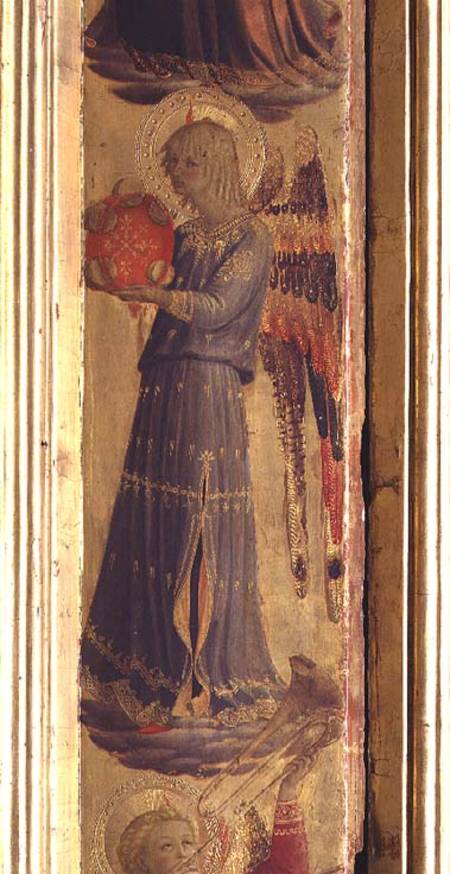 Angel playing a Tambourine, detail from the Linaivoli Triptych od Fra Beato Angelico