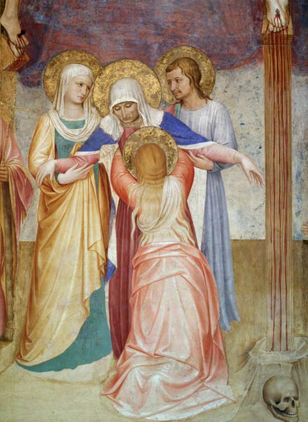 The Crucifixion, detail of the Virgin and attendants from the Chapter House od Fra Beato Angelico